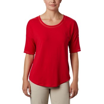 Columbia PFG Fishing Dames, Water Knit 3/4 Sleeve Rood, 52FLZKWIB